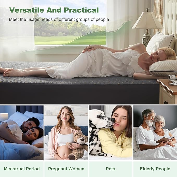 Waterproof Mattress Protector, California King Size Mattress Pad Fitted 6"-18" - Image 6