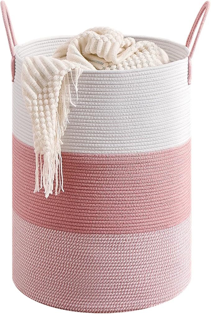 CLHMILY&Z 100L Laundry Basket Round Storage Rope Basket