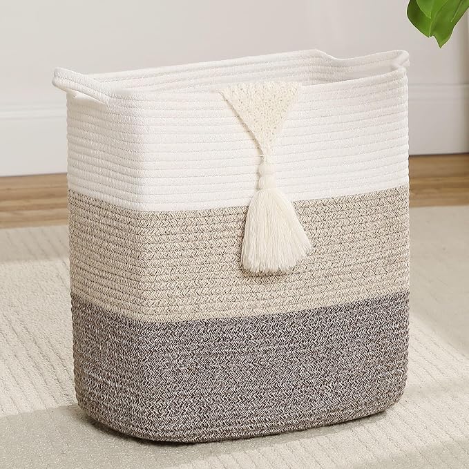Medium and Large Woven Basket//With Handle, Used by Laughbird