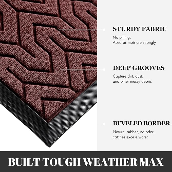 Yimobra Large Door Mat Outside Entrance 47x32, Waterproof Heavy Duty Outdoor - Image 4