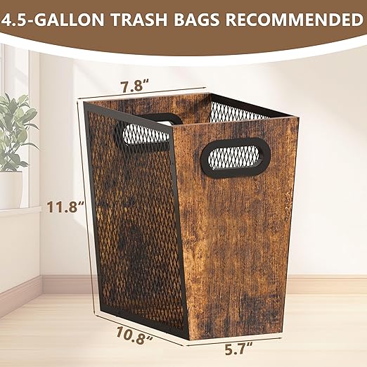 Piskyet Rustic Office Trash Can - Image 3