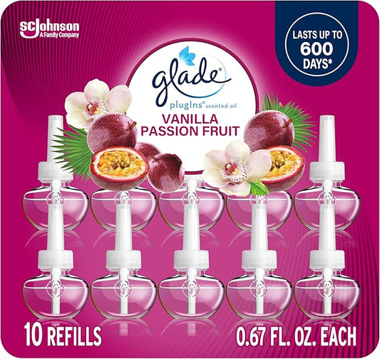Glade PlugIns Refills Air Freshener, Vanilla Passion Fruit, Scented and by Glade