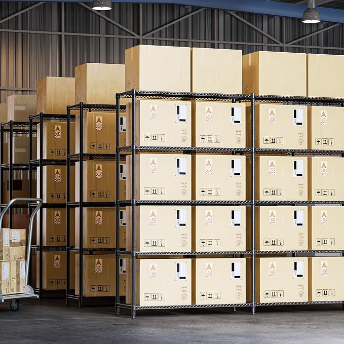 IZEUK Linked Storage Racks, DIY Adjustable Heavy Duty Metal Shelving Unit - Image 7