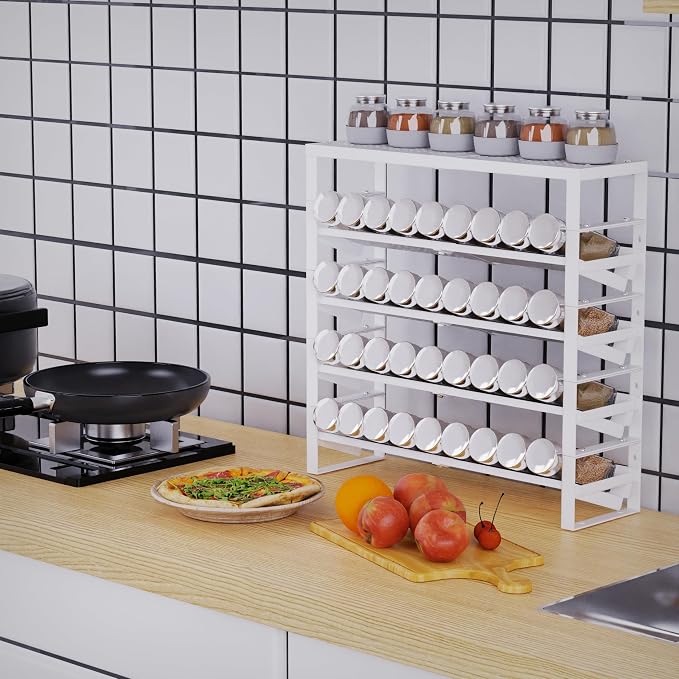 Expandable, Adjustable Spice Rack kitchen Organizer, Metal Pantry Storage - Image 4