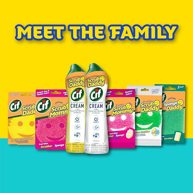 Scrub Daddy Sponges & Cif All Purpose Cleaner, Lemon - Image 8