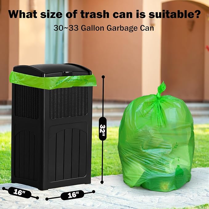 Compost Bags 33 Gallon 125 Liter Extra Thick 1.2 Mils Compostable Food Scrap - Image 3