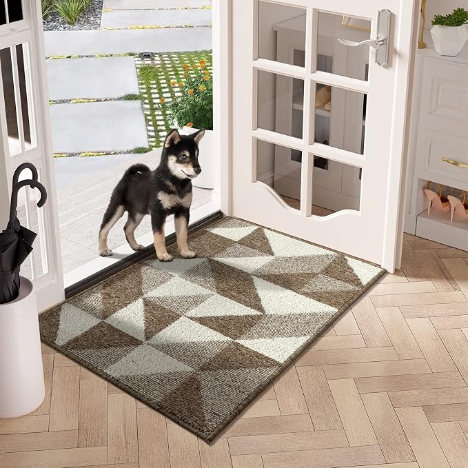 hicorfe Indoor Doormat, Low-Profile Absorbent Resist Dirt Entryway Doormat by Hicorfe