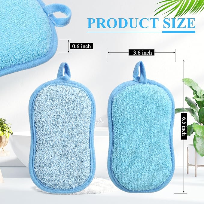 Boao 10 Pieces Multipurpose Kitchen Scrub Sponges, Non-Scratch Microfiber Scrub - Image 2