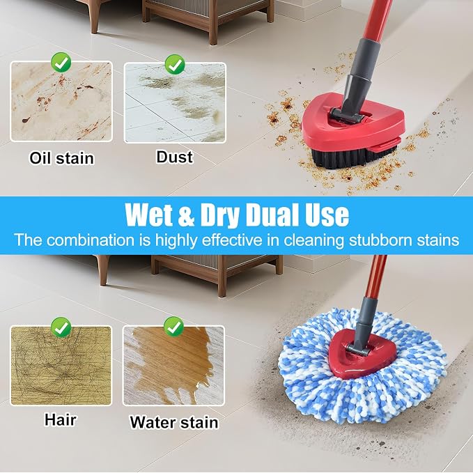 Mop Replace Head Mop Handle for O Cedar Mop, Mop Replacement for Ocedar Spin - Image 5