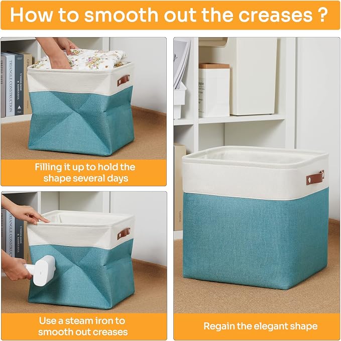 DULLEMELO Storage Bins for Organizing, Closet Storage Baskets for Gift Empty - Image 5