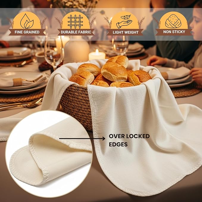 WHITEWRAP Flour Sack Towels for Bread Dough Proofing – 100% Unbleached Cotton - Image 5