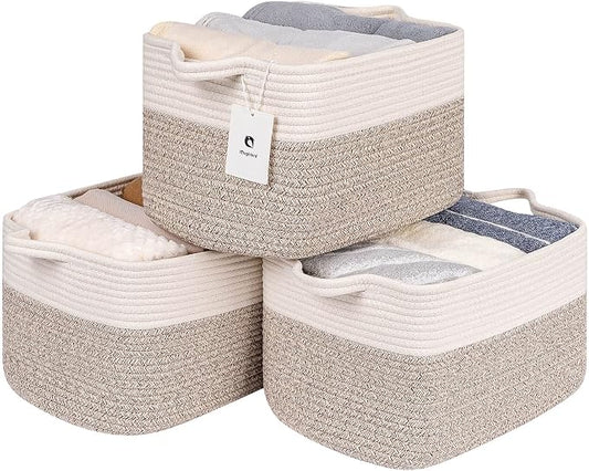 Medium and Large Woven Basket//With Handle, Used by Laughbird