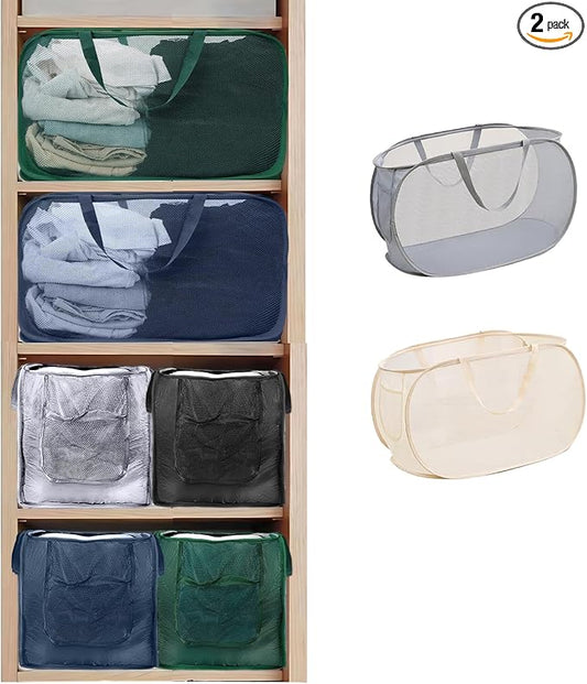 2 Pack Closet Storage Bins, Storage Containers by LATERONON
