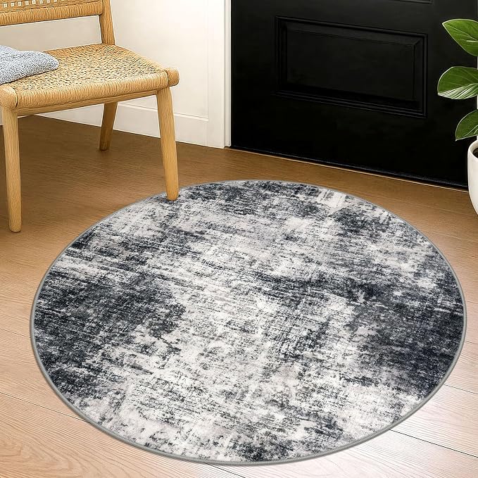 IOHOUZE Round Area Rug 3 Ft Circle Entryway Rugs Round Washable Door Mat Indoor by iOhouze
