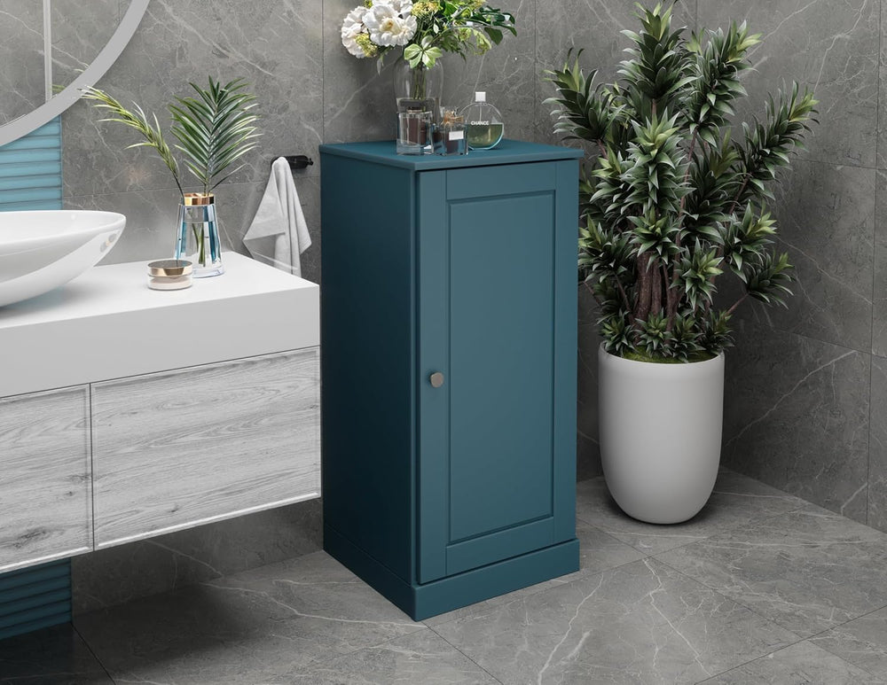 Palace Imports 100% Solid Wood Bathroom Cabinet, Wood Door, Teal, 16.5" ...