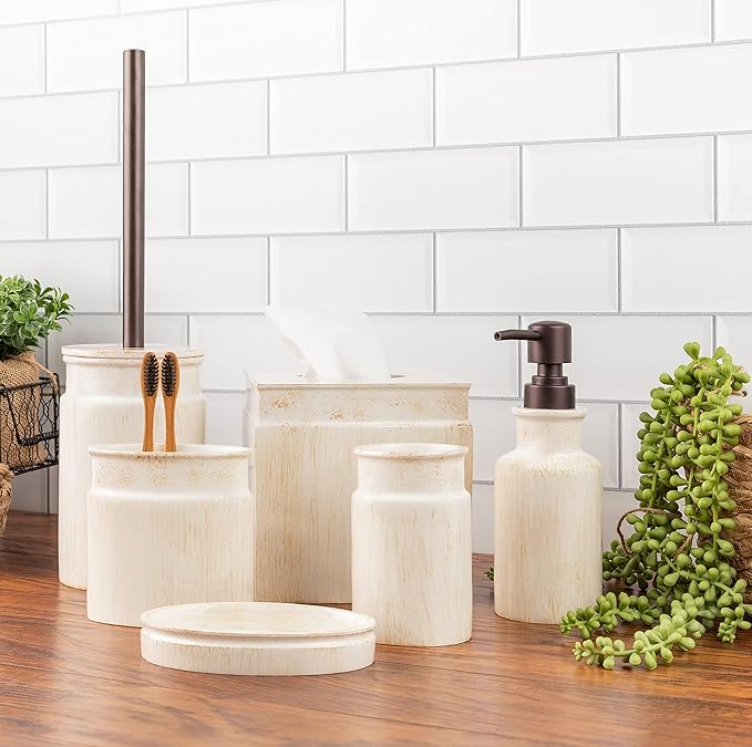 Creative Scents Rustic Luxe Toilet Brush and Holder Set - Image 6
