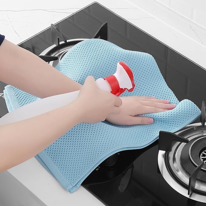 Homaxy 100% Cotton Waffle Weave Kitchen Dish Towels, Ultra Soft Absorbent Quick - Image 5