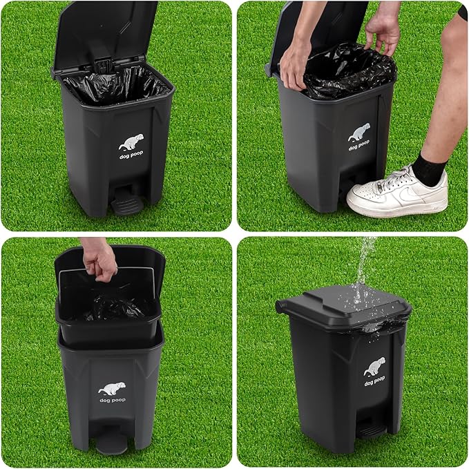 Dog Poop Trash Can Outside, 20L/5Gallon Pedal and Removable Inner Waste Bin - Image 5