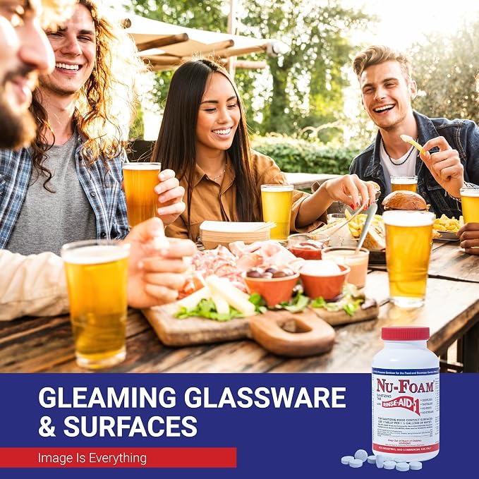 Nu-Foam Sanitizing Tablets for Bar Glassware – Superior Rinse Aid - Image 5