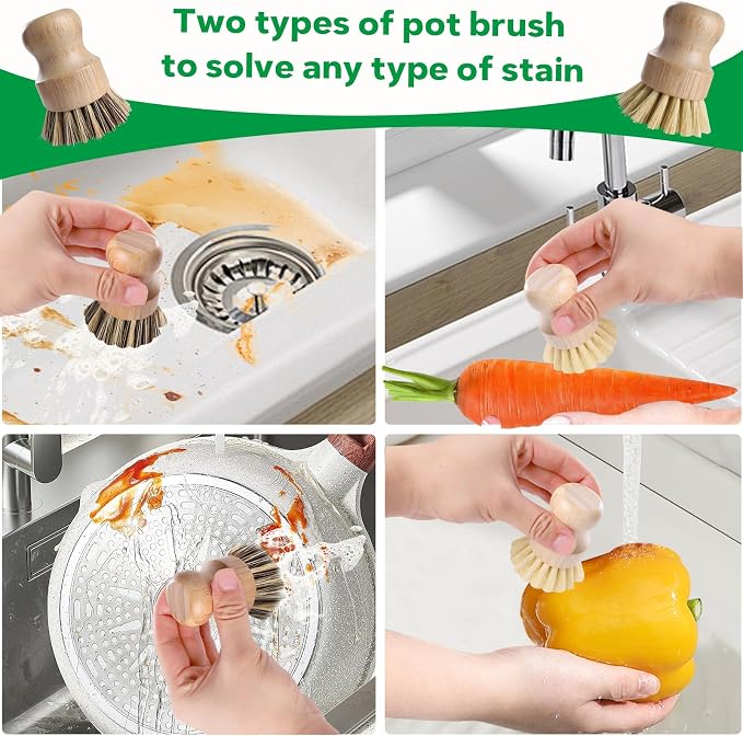 Bamboo Dish Brush Set - Image 5