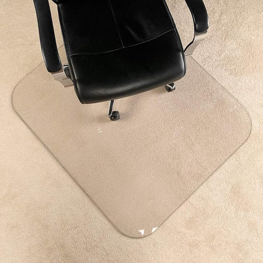Crystal Clear 1/5" Thick 47" x 40" Heavy Duty Hard Chair Mat, Can be Used on by MuArts