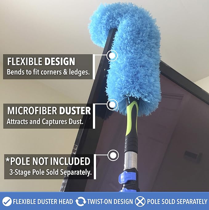 EVERSPROUT Flexible Microfiber Feather Duster | Extra-Long 24 inch Brush Head - Image 6