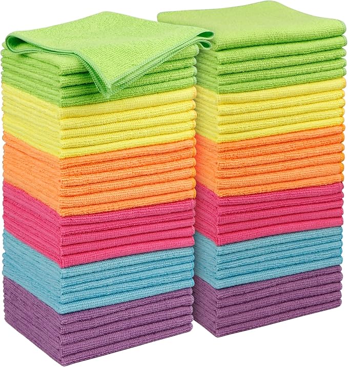 Orighty Microfiber Cleaning Cloth Pack of 60, Microfiber Towels by AllRightinOrighty