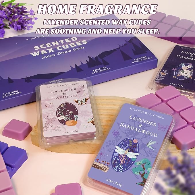 SCENTORINI Wax Melts, Wax Cubes Strong Scent, Long Lasting Lavender Scented - Image 9