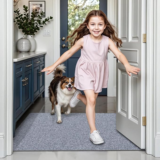 LUMI Ultra Thin Door Mat for Entryway, Easy Clean Welcome Entrance Mat for - Image 4