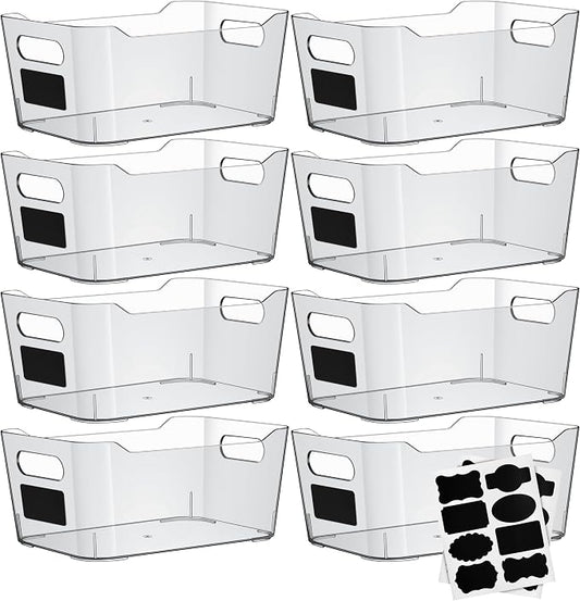 Clear Plastic Storage Bins by ShelfShaper