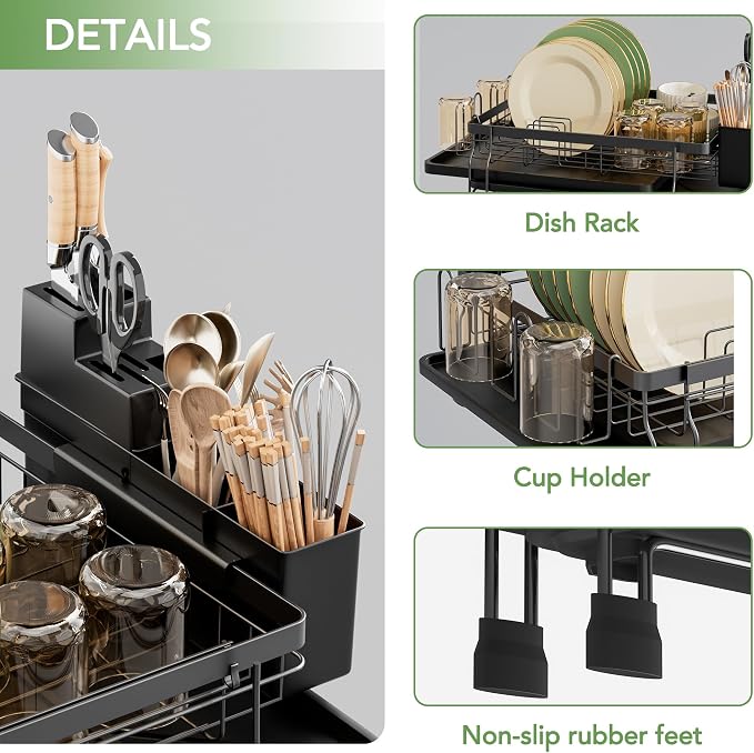 ROTTOGOON Expandable Dish Drying Rack - Image 6
