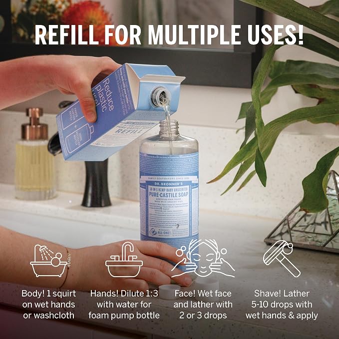 Dr. Bronner's Pure-Castile Liquid Soap Refill - Image 5