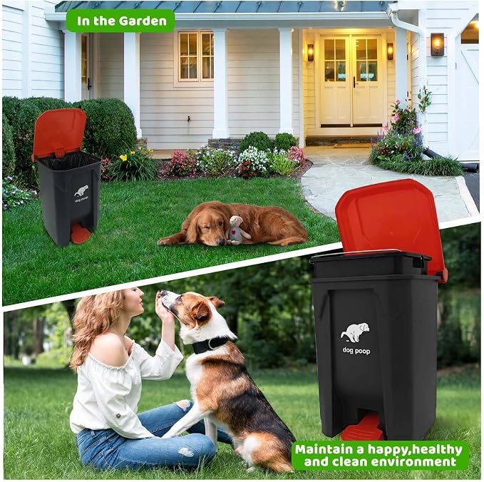 Dog Poop Trash Can Outside, 20L/5Gallon Dog Waste Trash Can - Image 5