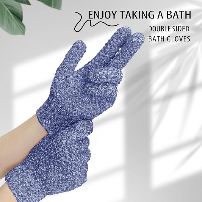 Evridwear Exfoliating Glove for Shower Man and Women, Dual Texture Bath Body - Image 4