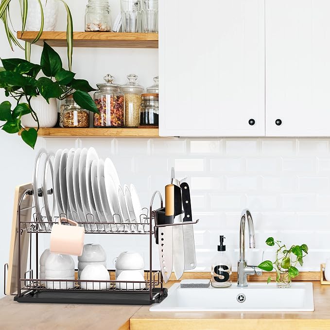 SIMPLE HOUSEWARE 2-Tier Dish Rack - Image 4