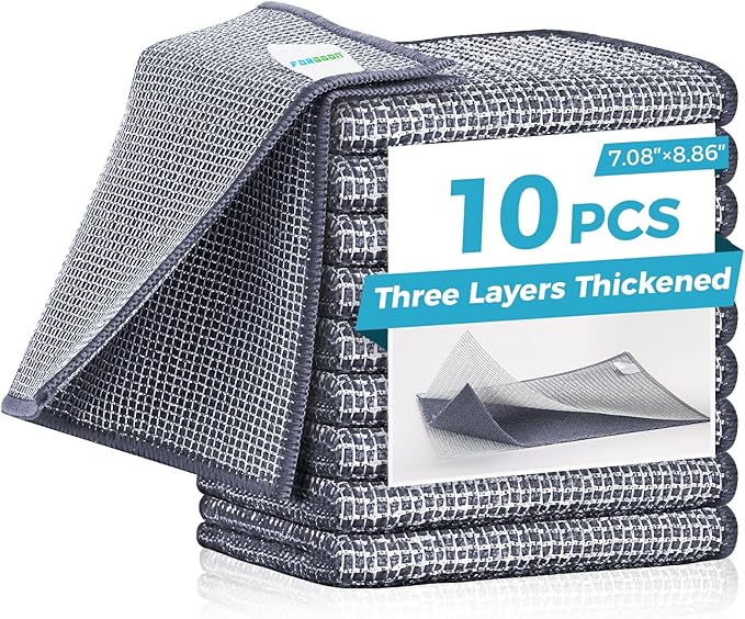 10 Pcs New Upgrade 3-Layer Non Scratch Wire Dishcloth, Wire Dishwashing Rag by Unknown