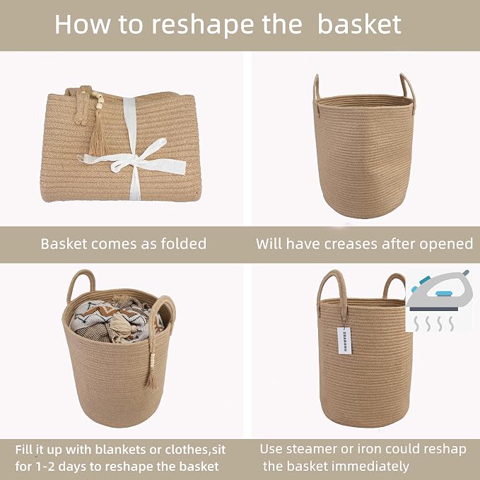 Rope Laundry Basket Laundry Hamper - Image 6