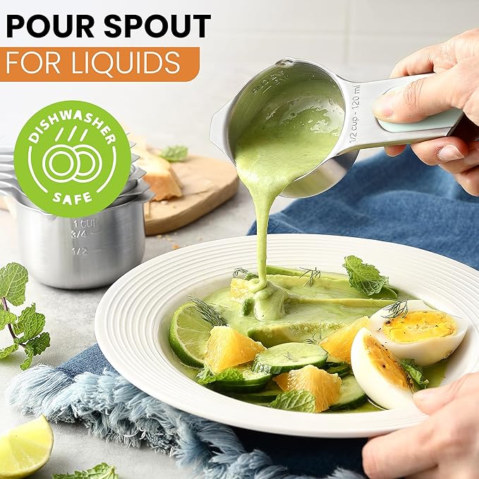 Spring Chef Magnetic Stainless Steel Measuring Cups, Kitchen Tools - Image 6