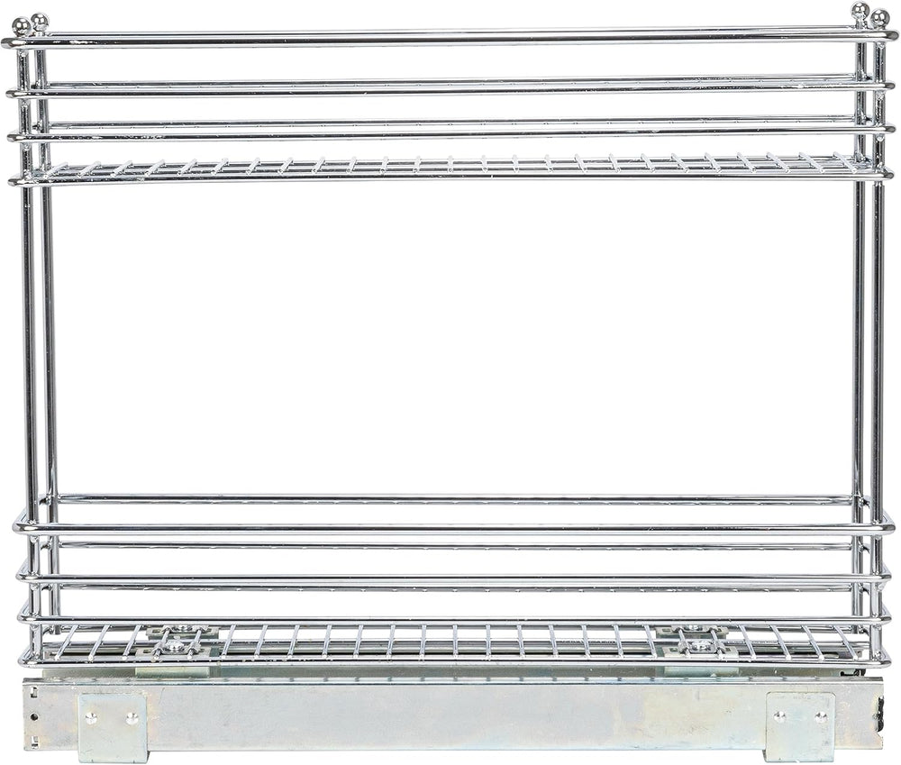 Household Essentials Chrome 2-Tier Sliding Cabinet Organizer, 5"