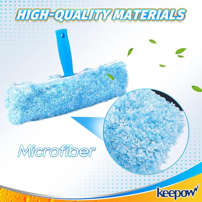 KEEPOW 10" Microfiber Window Scrubber Refill Replacement Compatible - Image 2