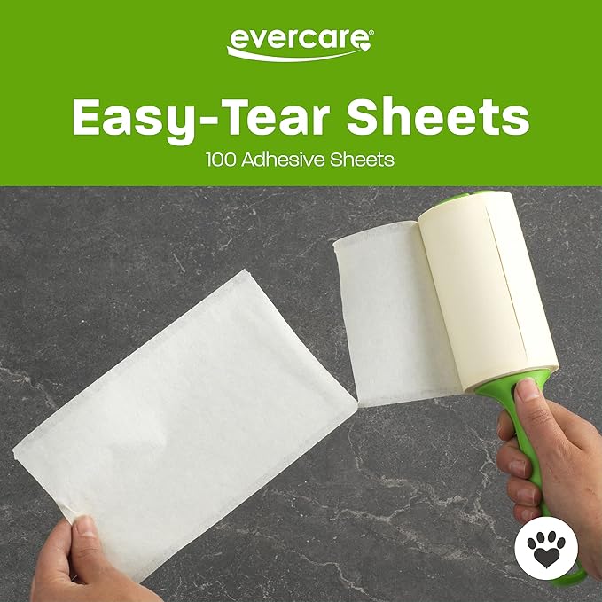 Evercare All Purpose Pet Hair Lint Roller, 100 Sheets – Reusable Sticky Roller - Image 4