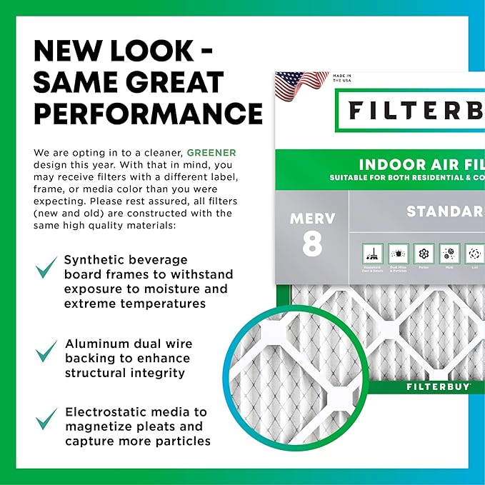 Filterbuy 19x27x1 Air Filter MERV 8 Dust Defense Replacement, Electrostatic - Image 3