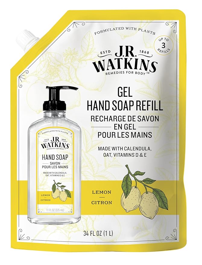 J.R. Watkins Liquid Hand Soap Lemon Refill, 34 Fl Oz by JRWatkins