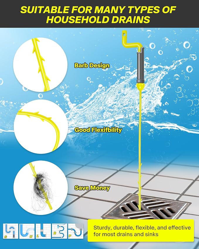 35inch Drain Clog Remover, Drain Cleaner Hair Clog Remover - Image 5