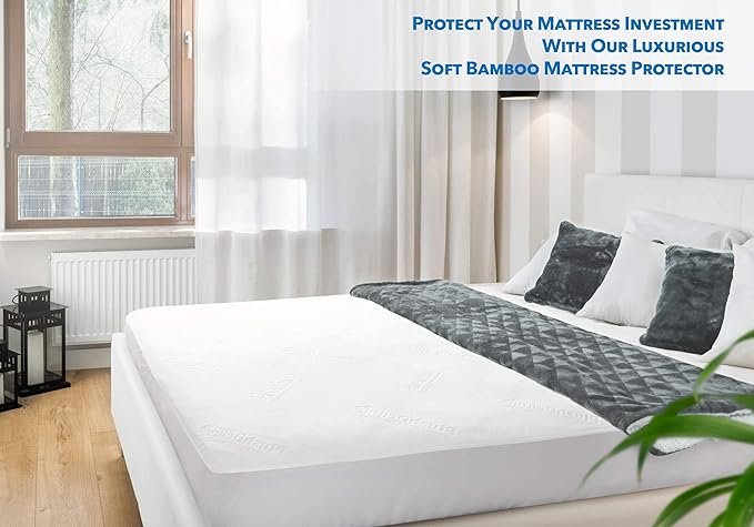 PlushDeluxe Premium Bamboo Mattress Protector – Twin Size, Waterproof, & Ultra - Image 6