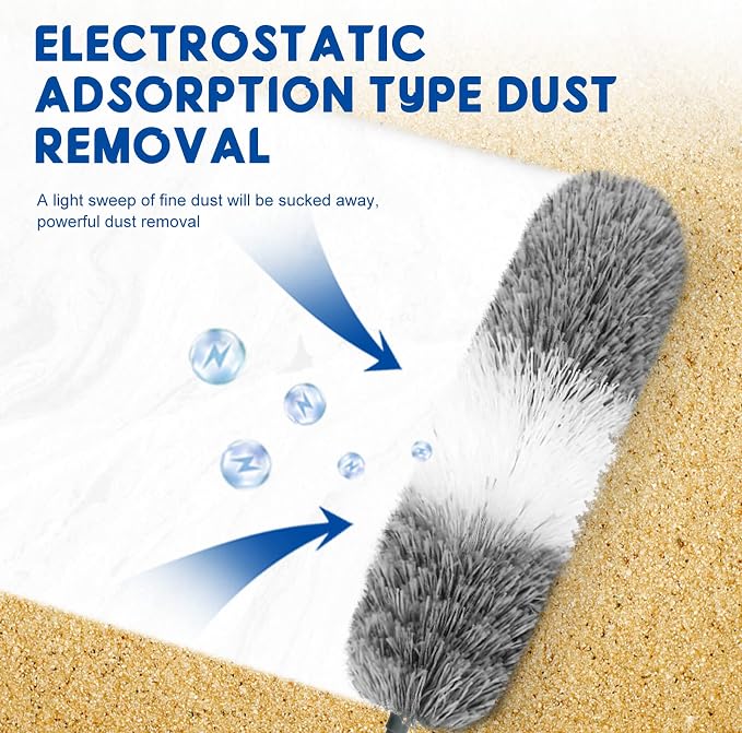 Microfiber Feather Dusters for Cleaning, Extendable Duster - Image 5