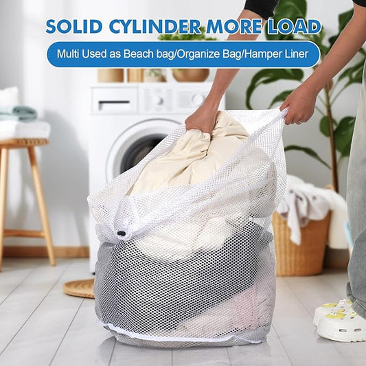 3Pcs Mesh Laundry Bags Washing Machine Mesh Wash Bags Jumbo - Image 2