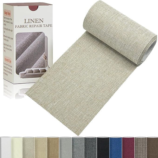 Linen Repair Tape 4x70 Inch Self-Adhesive Couch Patch Repair Fabric Patch by Givethingsanewlife