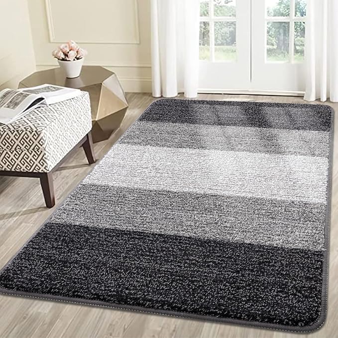 Kitinjoy Indoor Outdoor Door Mat, 59x36 Non-Slip Absorbent Dirt Trapper by Kitinjoy