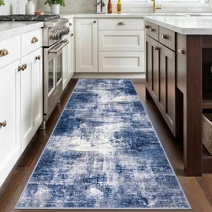 IOHOUZE Abstract Runner Rug 3x8 Ft Washable Runners - Image 2